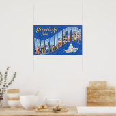  groeten uit de stad Washington DC Poster (Keuken)