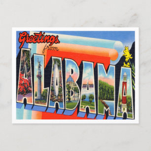 Groeten uit de Vintage-reis van Alabama Briefkaart