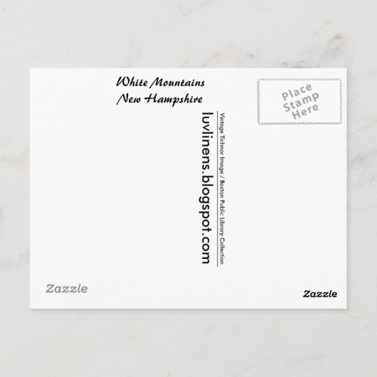 Groeten uit de Witte bergen Briefkaart (Achterkant)