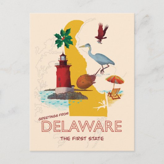 Groeten uit Delaware Briefkaart (Voorkant)
