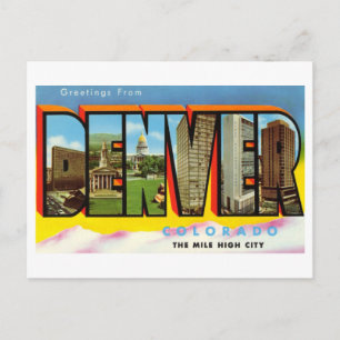  groeten uit Denver, Colorado Briefkaart