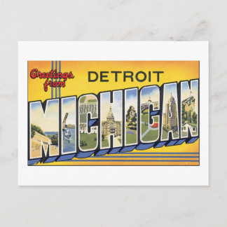 Groeten uit Detroit, Michigan Briefkaart