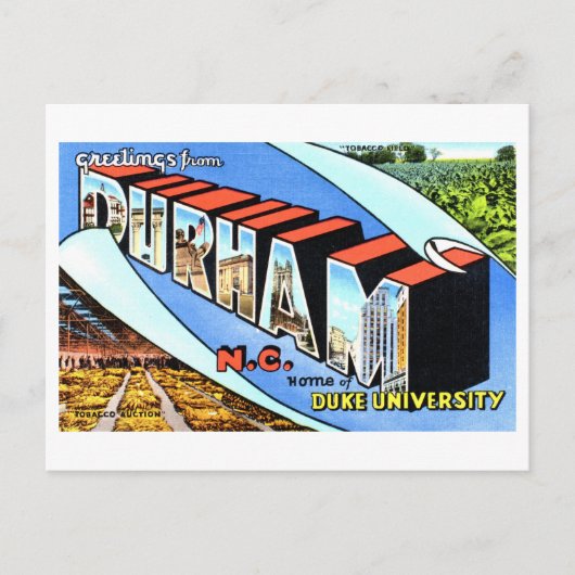  groeten uit Durham, North Carolina, Briefkaart (Voorkant)