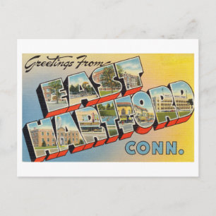  groeten uit East Hartford, Connecticut Briefkaart