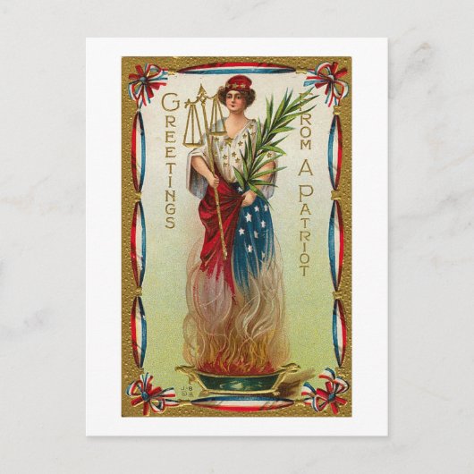 Groeten uit een patriot briefkaart (Voorkant)
