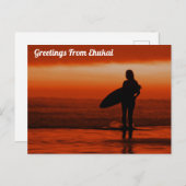 Groeten uit Ehukai, Briefkaart Hawaï (Voorkant / Achterkant)