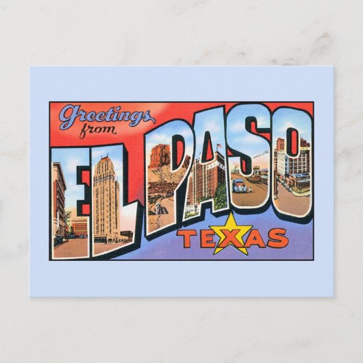 groeten uit El Paso Texas Briefkaart (Voorkant)