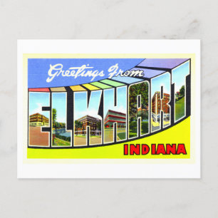  groeten uit Elkhart, Indiana, Briefkaart