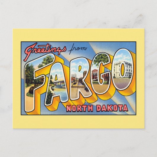  groeten uit Fargo North Dakota Briefkaart (Voorkant)