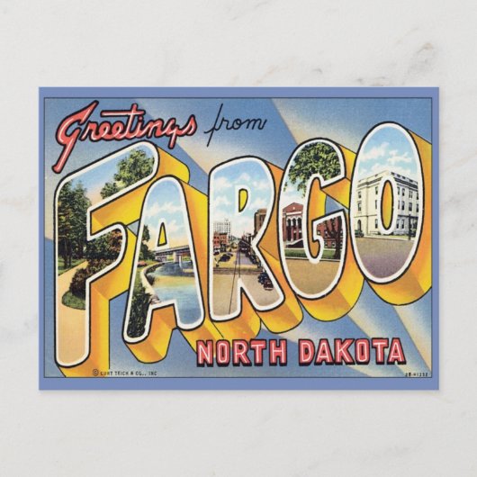 Groeten uit Fargo North Dakota Briefkaart (Voorkant)