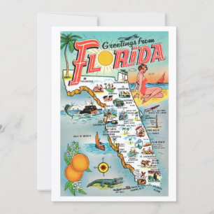 Groeten uit Florida 5x7 grote ansichtkaart