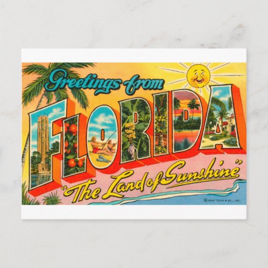 Groeten uit Florida Briefkaart (Voorkant)
