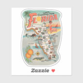  Groeten uit Florida Kaart Sticker (Vel)