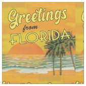  groeten uit Florida Pattern Stof (Close Up)