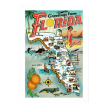 Groeten uit Florida Poster Print