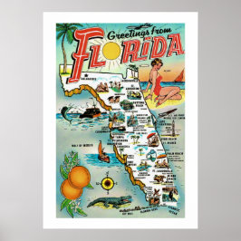 Groeten uit Florida Poster Print