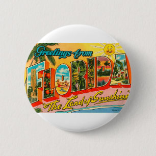 Groeten uit Florida Ronde Button 5,7 Cm