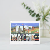  groeten uit Fort Wayne, Indiana Briefkaart (Staand voorkant)
