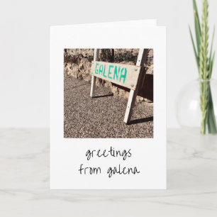 Groeten uit Galena stoep teken Feestdagen Kaart