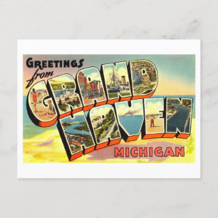 groeten uit Grand Haven, Michigan Briefkaart