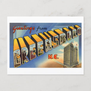 groeten uit Greensboro, North Carolina Briefkaart
