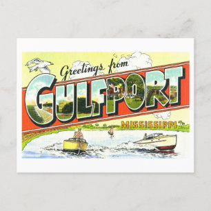  groeten uit Gulfport, Mississippi Briefkaart
