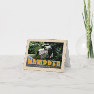 Groeten uit Hampden MA (Puppy Rock) Kaart