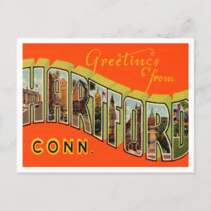 Groeten uit Hartford, Connecticut Travel Briefkaart
