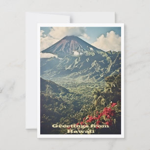 Groeten uit Hawaï, Reis, Retro Stijl Briefkaart