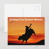 Groeten uit het Briefkaart Bozeman Montana Rodeo (Voorkant / Achterkant)