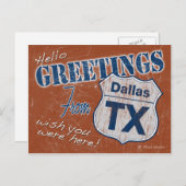 Groeten uit het Briefkaart Dallas Texas (Voorkant / Achterkant)