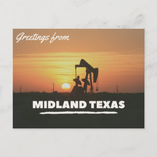 Groeten uit het Briefkaart Midland Texas