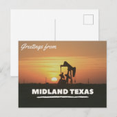 Groeten uit het Briefkaart Midland Texas (Voorkant / Achterkant)
