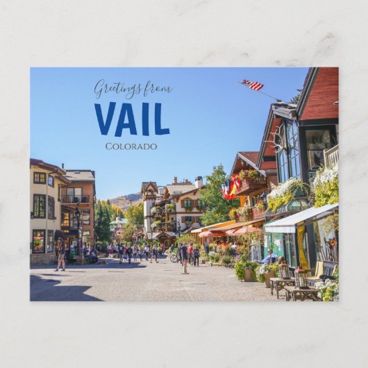 Groeten uit het Briefkaart Vail Colorado (Voorkant)
