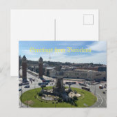 Groeten uit het briefkaart van Barcelona (Voorkant / Achterkant)