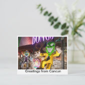 Groeten uit het Briefkaart van Cancun (Staand voorkant)