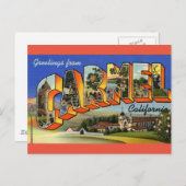 Groeten uit het Briefkaart van Carmel California (Voorkant / Achterkant)