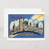 Groeten uit het Briefkaart van Chicago (Voorkant / Achterkant)