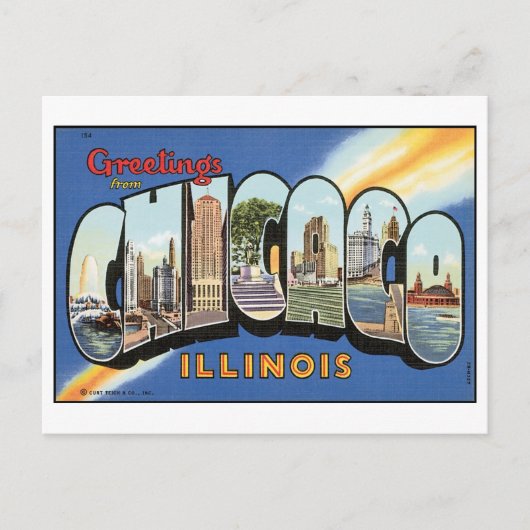 Groeten uit het Briefkaart van Chicago (Voorkant)