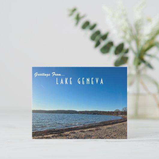 Groeten uit het Briefkaart van het meer van Genève (Staand voorkant)