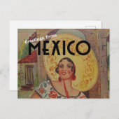 Groeten uit het Briefkaart van Mexico (Voorkant / Achterkant)