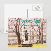 Groeten uit het Briefkaart van Parijs (Voorkant / Achterkant)