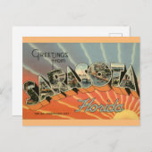 Groeten uit het Briefkaart van Sarasota Florida (Voorkant / Achterkant)