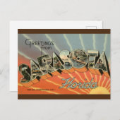 Groeten uit het Briefkaart van Sarasota Florida (Voorkant / Achterkant)