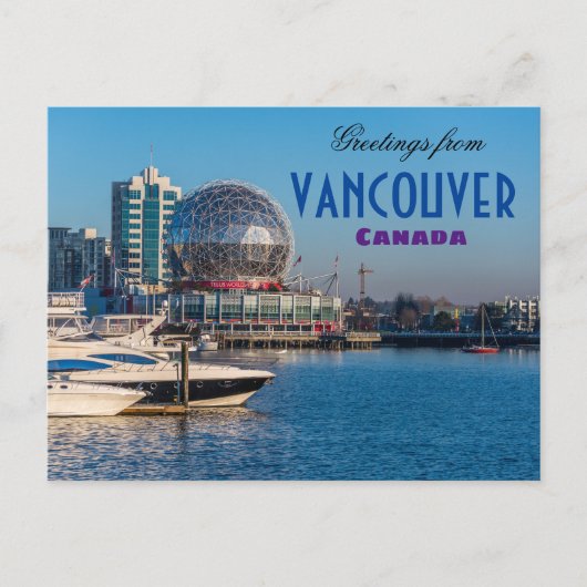 Groeten uit het Briefkaart van Vancouver Canada (Voorkant)