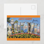 Groeten uit het Californische Briefkaart van de Re (Voorkant / Achterkant)