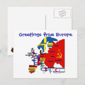 Groeten uit het Europees briefkaart (Voorkant / Achterkant)