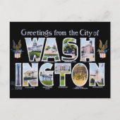 Groeten uit het grote Briefkaart van Washington DC (Voorkant)