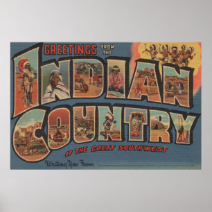 Groeten uit het Indiase land van het zuidwesten Poster