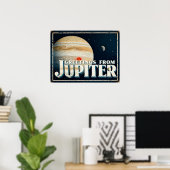 Groeten uit het Jupiter Retro Sci-Fi Poster (Thuiskantoor)
